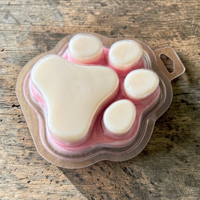 Plaquette "Patoune" rose et blanc parfum au choix