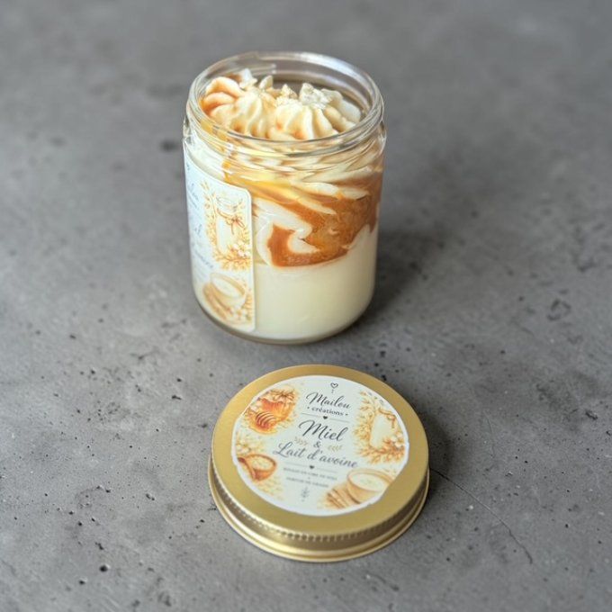 Bougie gourmande parfum Miel & Lait d'avoine
