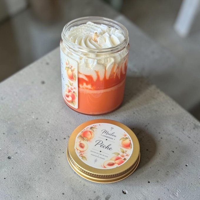 Bougie gourmande parfum Pêche