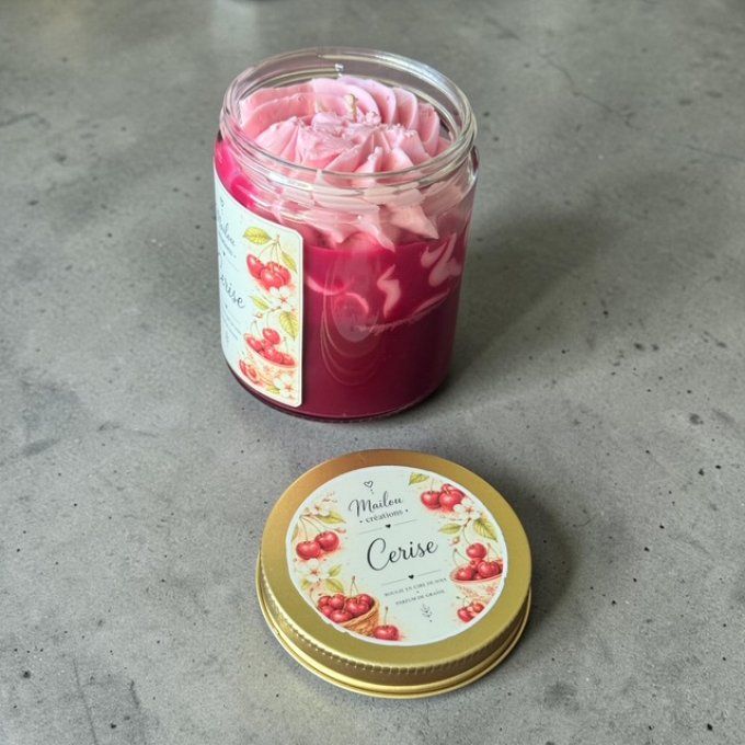 Bougie gourmande parfum Cerise
