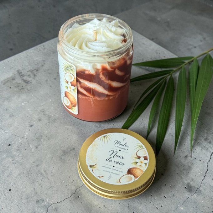 Bougie gourmande parfum Noix de coco
