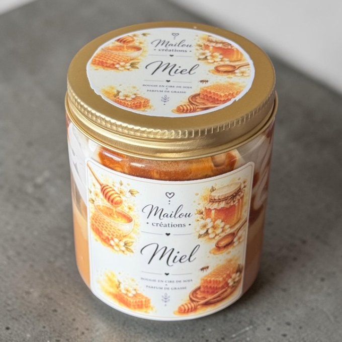 Bougie gourmande parfum Miel