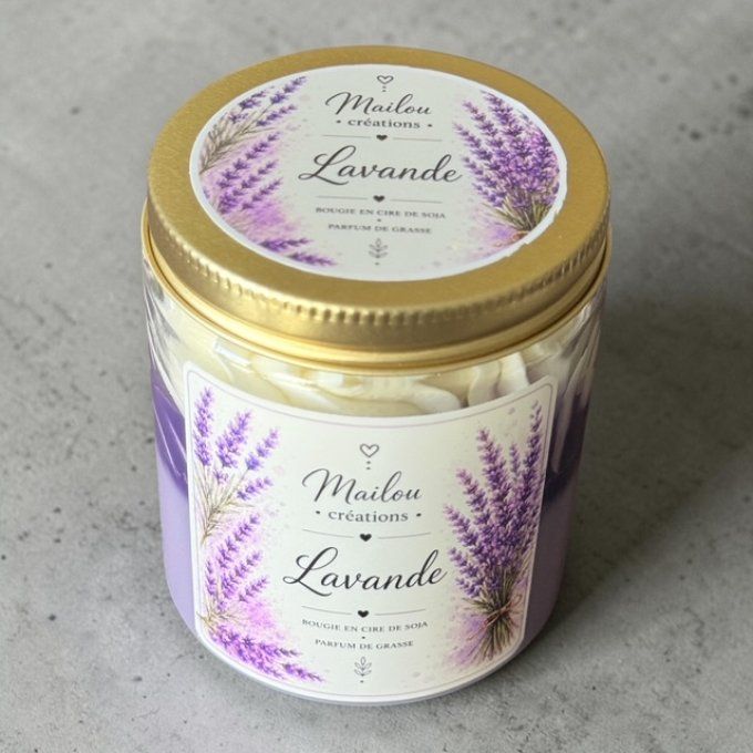 Bougie gourmande parfum Lavande