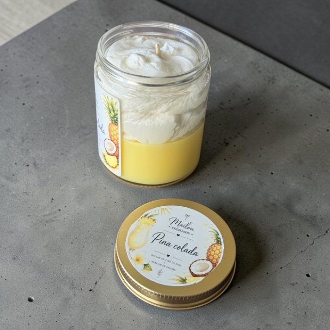 Bougie gourmande parfum Pina Colada