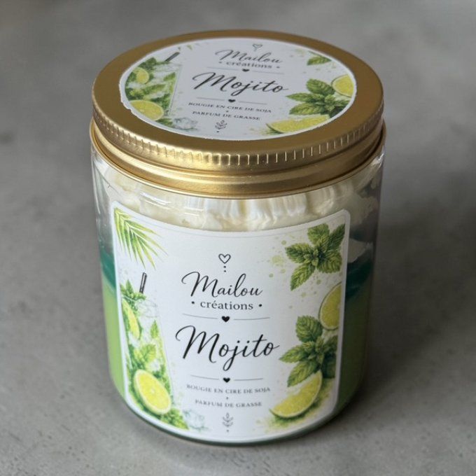 Bougie gourmande parfum Mojito