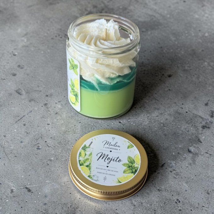 Bougie gourmande parfum Mojito