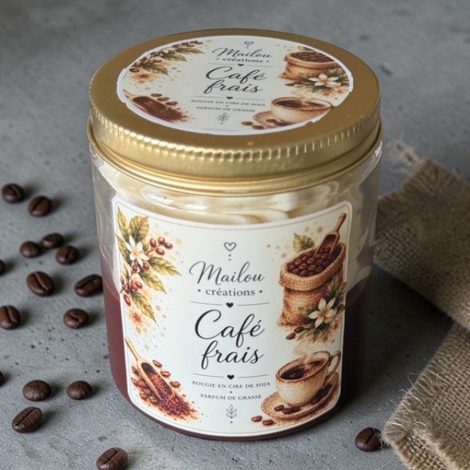Bougie gourmande parfum Café frais
