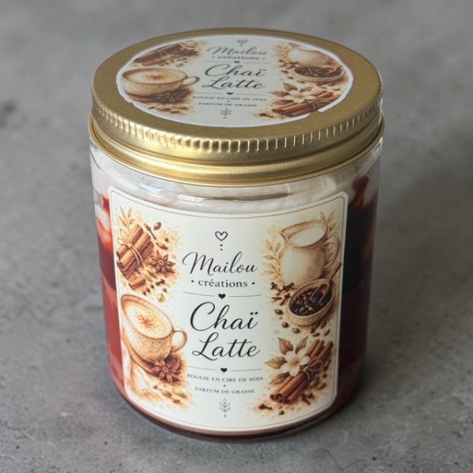 Bougie gourmande parfum Chaï Latte