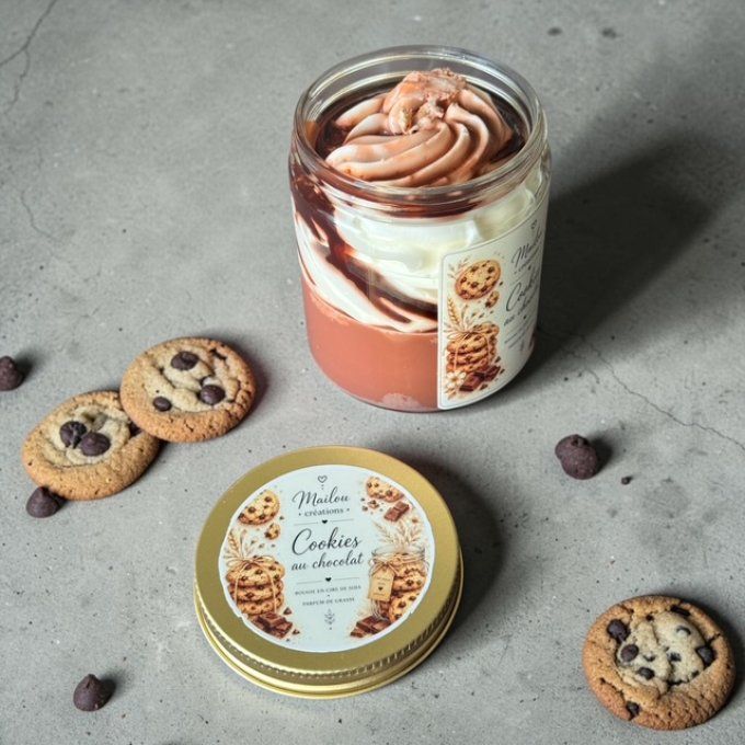 Bougie gourmande parfum Cookies au chocolat