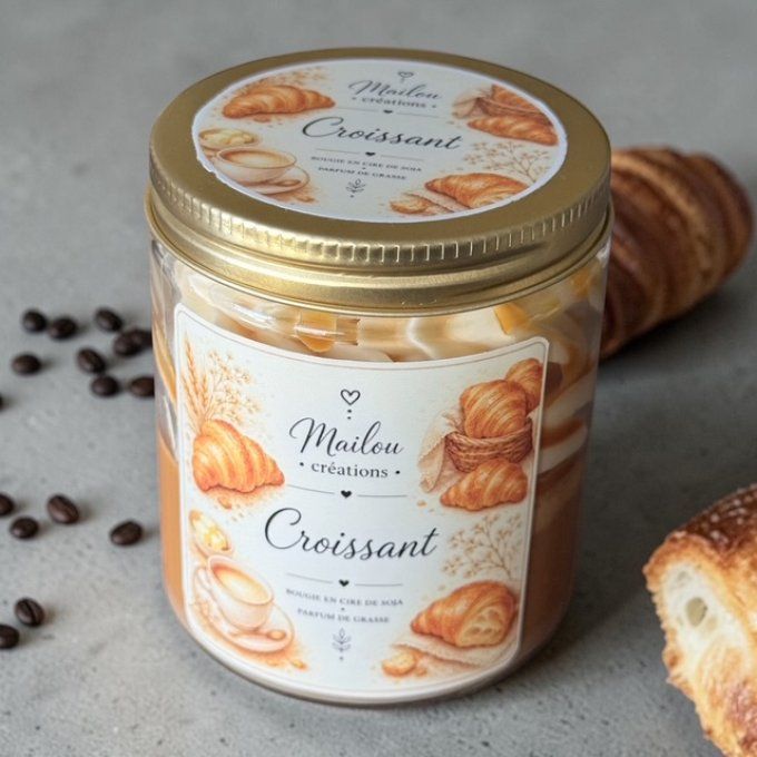 Bougie gourmande parfum Croissant