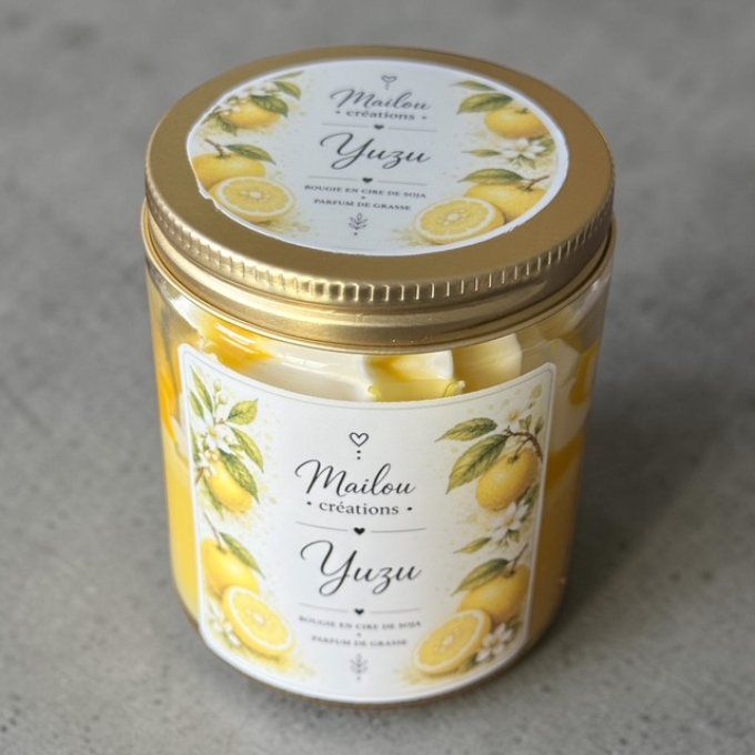 Bougie gourmande parfum Yuzu