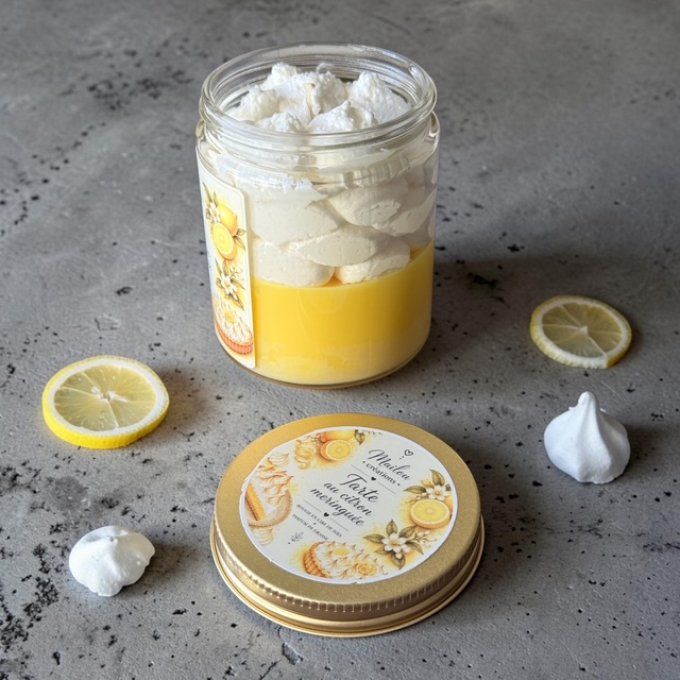 Bougie gourmande parfum Tarte au citron meringué