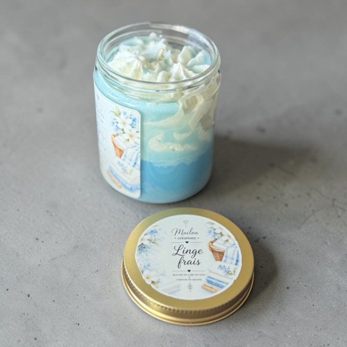 Bougie gourmande parfum Linge frais