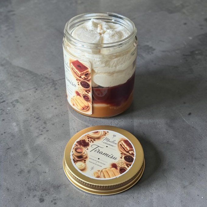 Bougie gourmande parfum Tiramisu