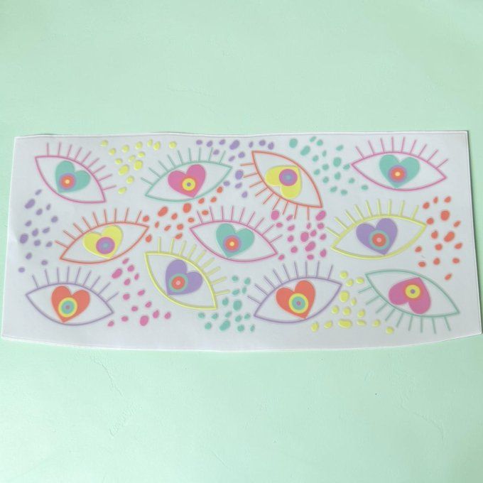 Grande bougie "Yeux multicolors" parfum au choix