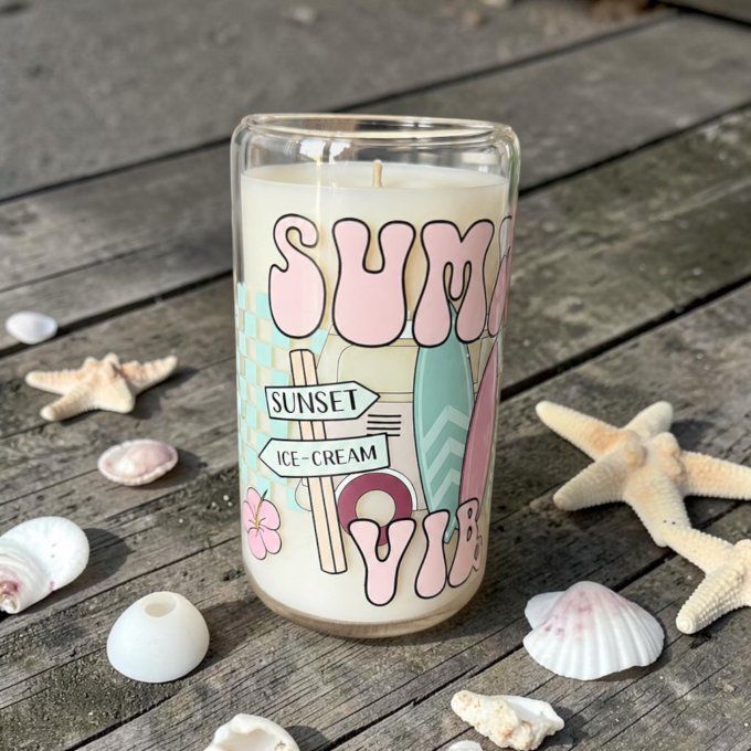 Grande bougie "Summer Vibes" parfum au choix