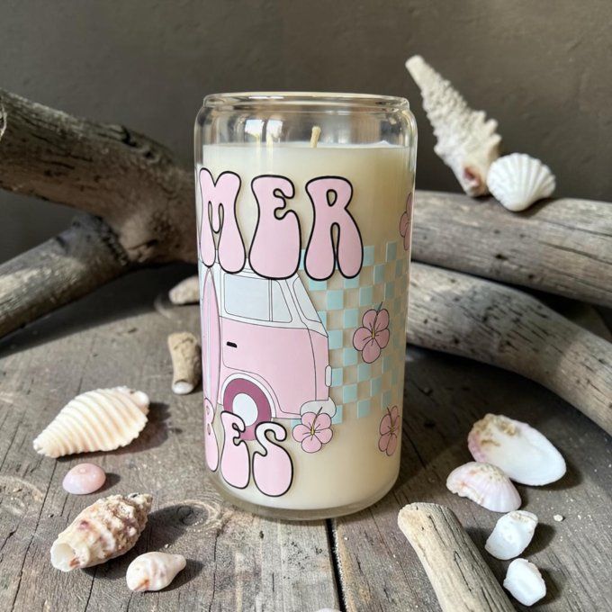 Grande bougie "Summer Vibes" parfum au choix