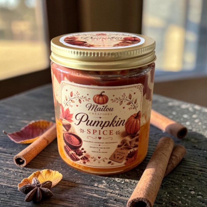 Bougie gourmande parfum Pumpkin Spice