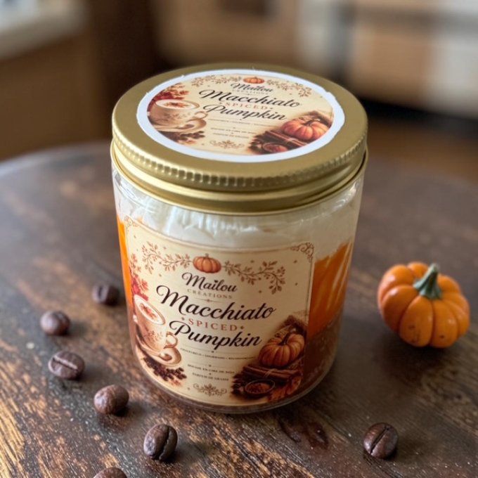 Bougie gourmande parfum Macchiato Spiced Pumpkin