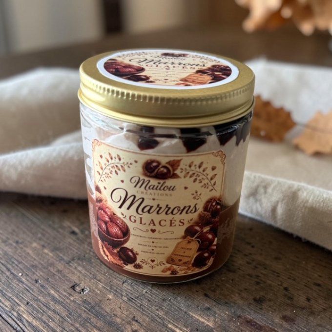 Bougie gourmande parfum Marrons glaçés