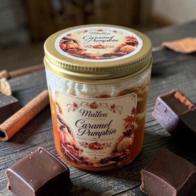 Bougie gourmande parfum Caramel Pumpkin