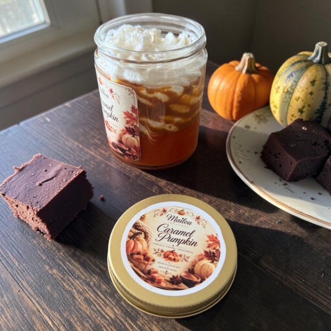 Bougie gourmande parfum Caramel Pumpkin