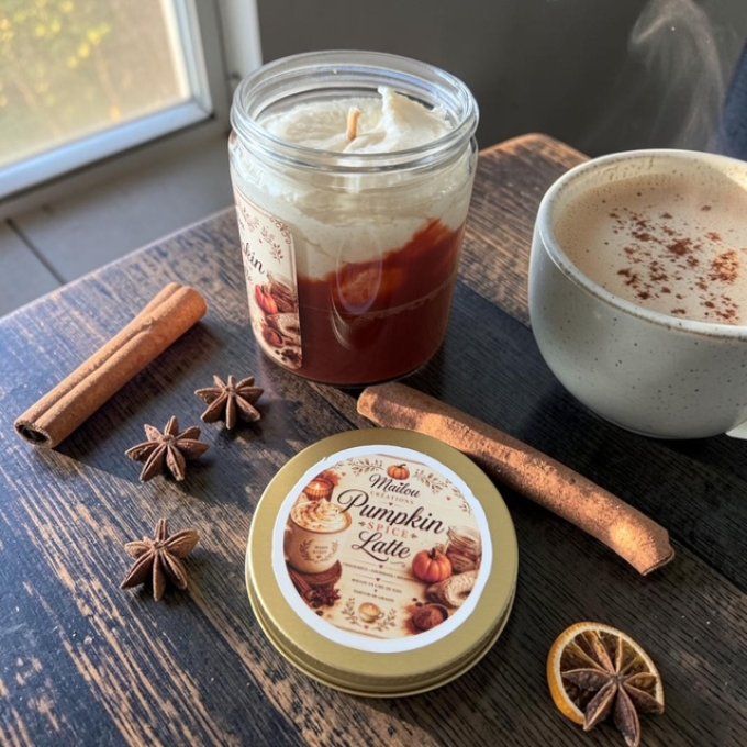 Bougie gourmande parfum Pumpkin Spice Latte