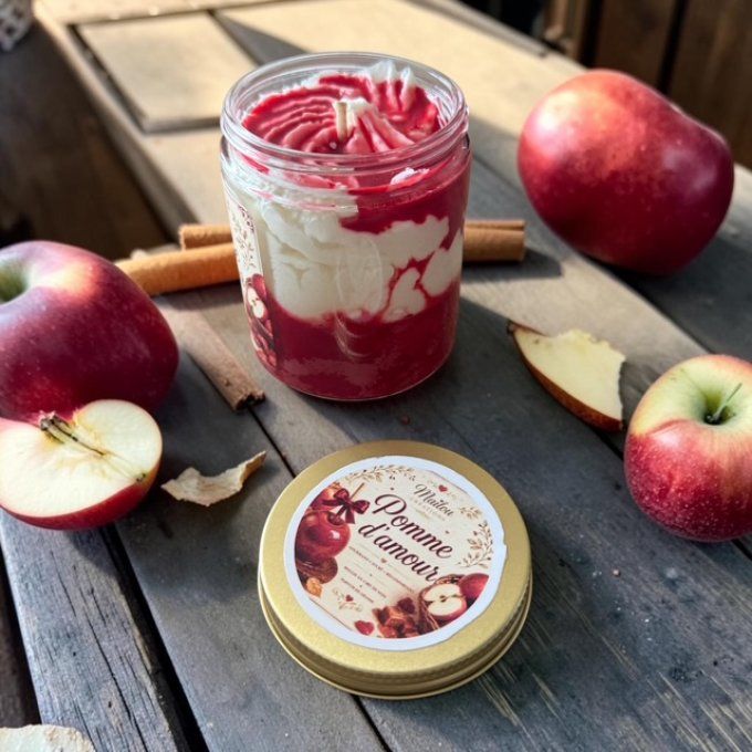 Bougie gourmande parfum Pomme d'amour