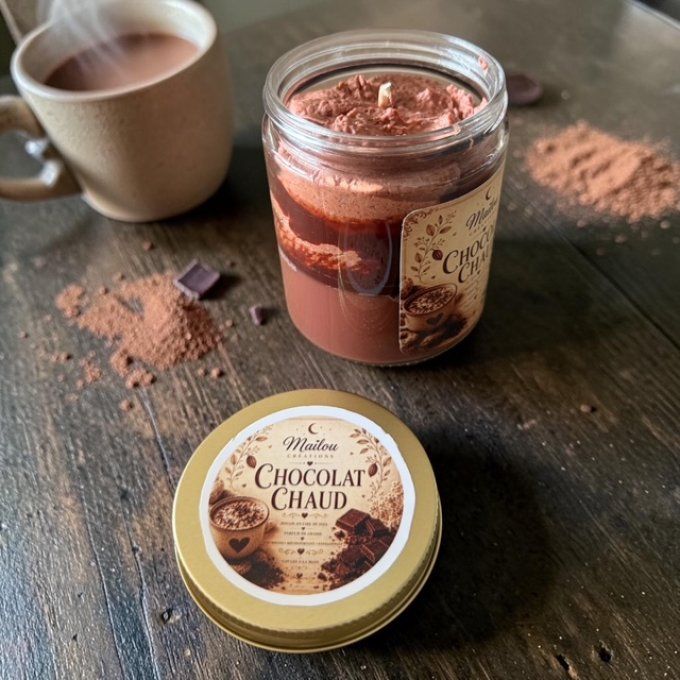 Bougie gourmande parfum Chocolat chaud