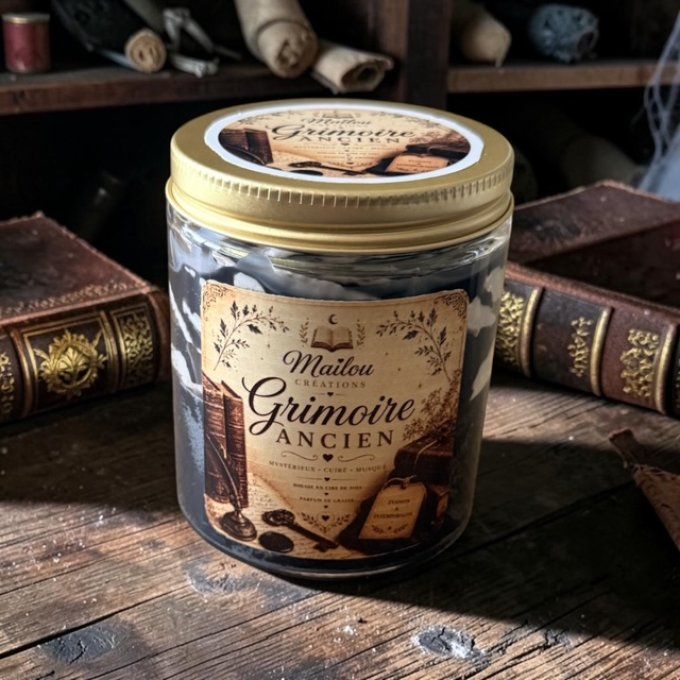 Bougie gourmande parfum Grimoire Ancien