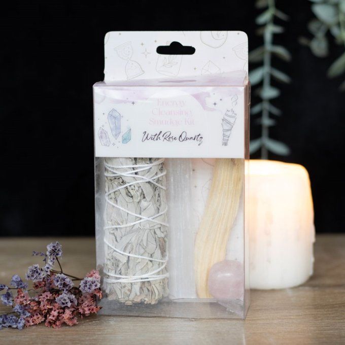 Kit de purification avec cristal de quartz rose