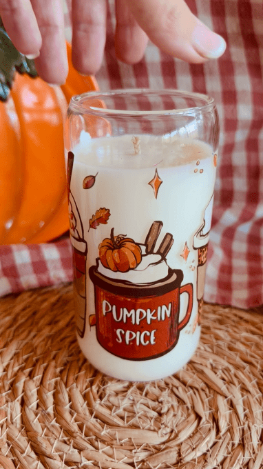 Grande bougie "Pumpkin Spice" parfum Pumpkin Spice (Citrouille aux épices) 