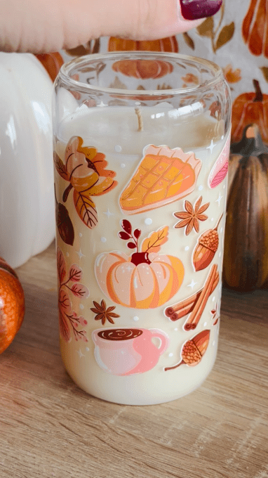 Grande bougie "Festival d'automne"  parfum Cinnamon Rolls 