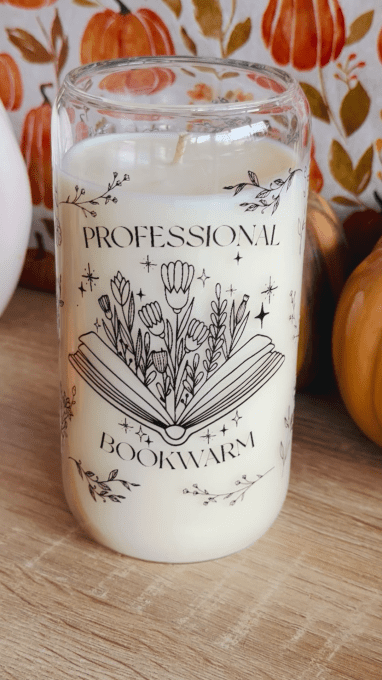 Grande bougie "Professionnal Bookwarm" parfum Feu de Bois