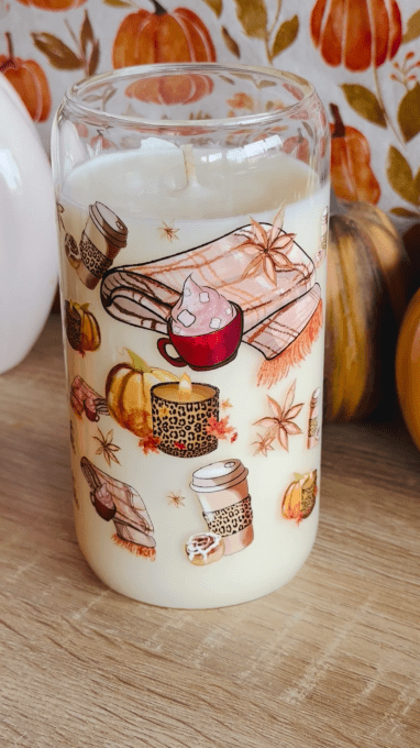 Grande bougie "Autumn cocooning" parfum Cinnamon Rolls
