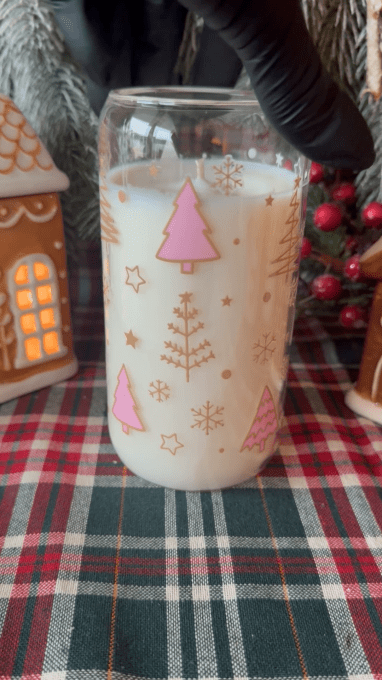 Grande bougie "Sapin girly" parfum au choix  