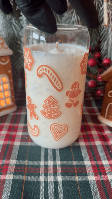 Grande bougie "biscuits de noel" parfum au choix  