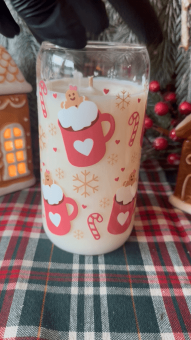 Grande bougie "tasse gourmande" parfum au choix   